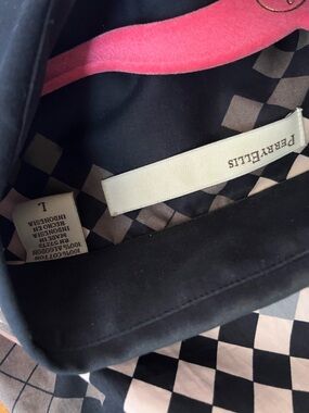 Perry Ellis Black and Pink Checkerliner long sleeve shirt